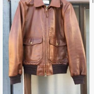 Taylor Stitch Seca Bomber Aviator Leather Jacket S